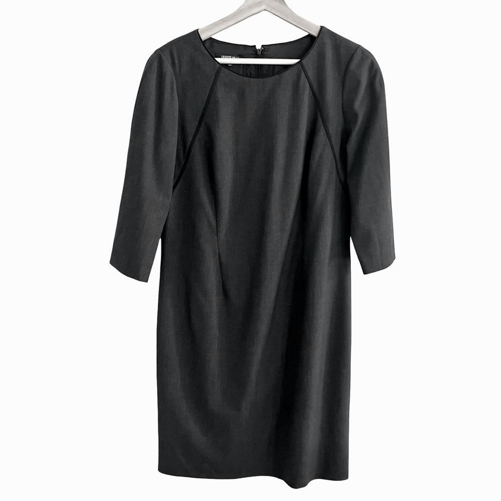 Lafayette 148 Womens Wool Blend Sheath Dress Size 10 Classic Career Minimalist